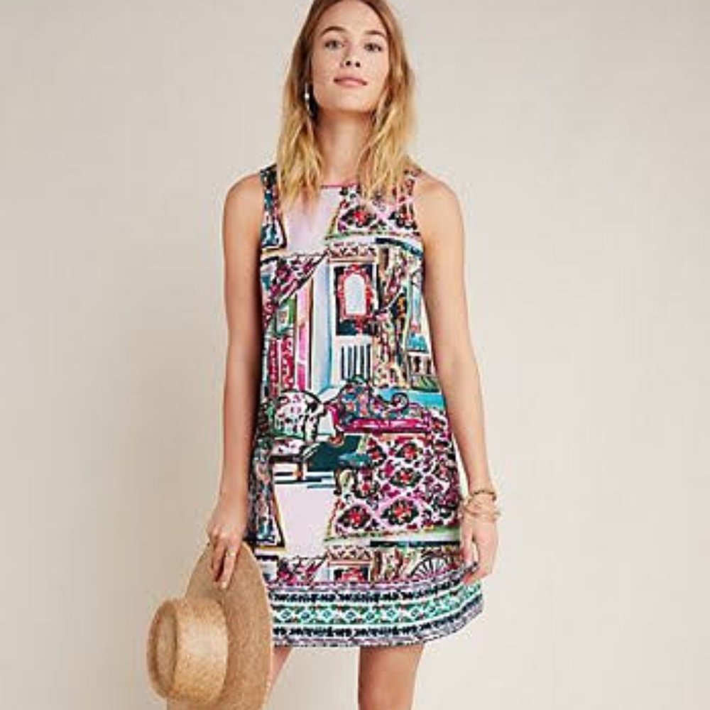 NWT Anthropologie Amelia Shift Sleeveless Dress